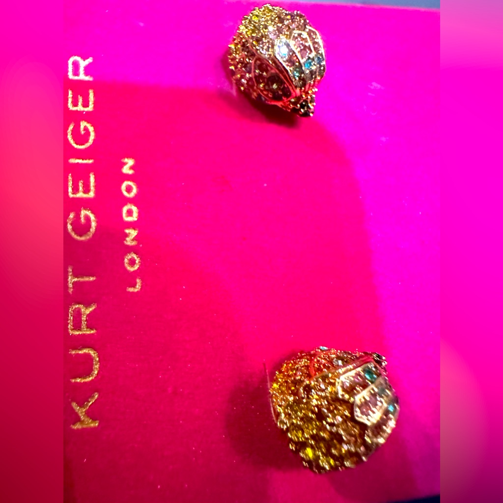 Kurt Geiger Crystal Eagle Head Earings Really Pretty With Lots Of Sparkle 66$